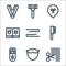 hairdressing and barber line icons. linear set. quality vector line set such as cutting, bear, shaver, brush, bobby pin, hair,