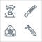 Hairdressing and barber line icons. linear set. quality vector line set such as hair, close, comb