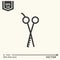 Hairdressing - Icons series. Thinning scissors