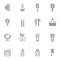 Hairdressing salon line icons set