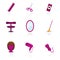 Hairdressing saloon objects icons