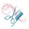 Hairdressing scissors and comb hair symbol