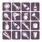 Hairdressing services accessories and tools icons set