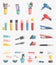 Hairdressing vector barbershop icons salon barbershop tool and device symbols fashion hairdresser professional barber