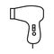 Hairdrier vector line icon, sign, illustration on background, editable strokes