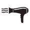 Hairdryer icon, black vector icon isolated