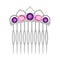 Hairgrip or Hairclip as Girlish Personal Accessory for Grooming Vector Illustration