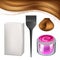 Hairpainting Cosmetology Accessories Set Vector