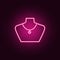 Hairpin neon icon. Elements of Women\\\'s accessories set. Simple icon for websites, web design, mobile app, info graphics