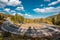 Hairpin turn at autumn in Colorado, USA.