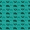 Hairstyle beard seamless pattern vector.