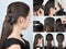 Hairstyle ponytail with plait tutorial