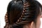 hairstyle weave braid on hair woman