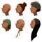 Hairstyles of African American women set