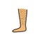 Hairy legs doodle icon, vector illustration
