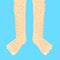 Hairy legs. Vector Illustration. curly, flat,