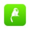 Hairy monkey icon digital green