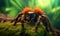 Hairy Tarantula Close-Up Illustration Creepy Fuzzy Spider Insect Generative AI