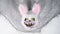 Hairy white rabbit mask, scary