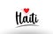 Haiti country text typography logo icon design