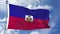 Haiti Flag in a Blue Sky