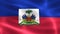 Haiti flag - realistic waving fabric flag