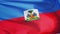 Haiti flag in slow motion seamlessly looped with alpha