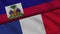 Haiti and France Flags, Breaking News, Political Diplomacy Crisis Concept