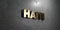 Haiti - Gold sign mounted on glossy marble wall - 3D rendered royalty free stock illustration