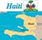 Haiti map.