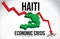 Haiti Map Financial Crisis Economic Collapse Market Crash Global Meltdown Vector