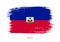 Haiti official flag in shape of brush stroke