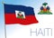 Haiti official national flag and coat of arms, central america