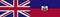 Haiti and United Kingdom British Britain Fabric Texture Flag â€“ 3D Illustrations