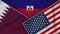 Haiti United States of America Qatar Flags Together Fabric Texture Illustration