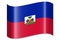 Haiti - waving country flag, shadow