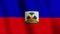 Haiti waving flag closeup for democracy - seamless video animation