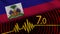 Haiti Wavy Fabric Flag, 7.0 Earthquake, Breaking News, Disaster Concept