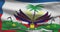 Haitian national flag footage. Haiti waving country flag on wind