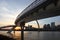 The Haixin bridge of Guangzhou at sunset