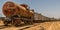 Haj Railway, Jordan, abandoned trains