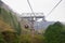 Hakone, Japan - October 23, 2016: Hakone ropeway to Owakudani valley in Fuji volcanic zone Hakone, Japan