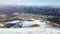 Hakuba town nestled between the mountain ranges