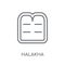 Halakha linear icon. Modern outline Halakha logo concept on whit