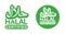 Halal certified emblem for muslim food products