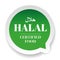 Halal Certified food label sign