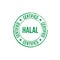 Halal certified grunge round vintage rubber stamp vector image