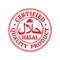 Halal, Certified, Quality product stamp / label