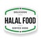 Halal Food vintage label