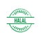 Halal label approved grunge round vintage rubber stamp vector image
